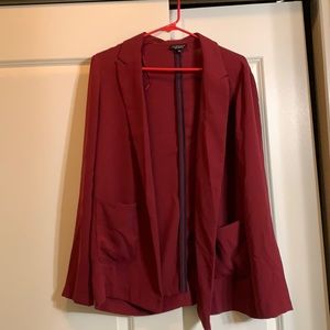 Maroon Relaxed Blazer